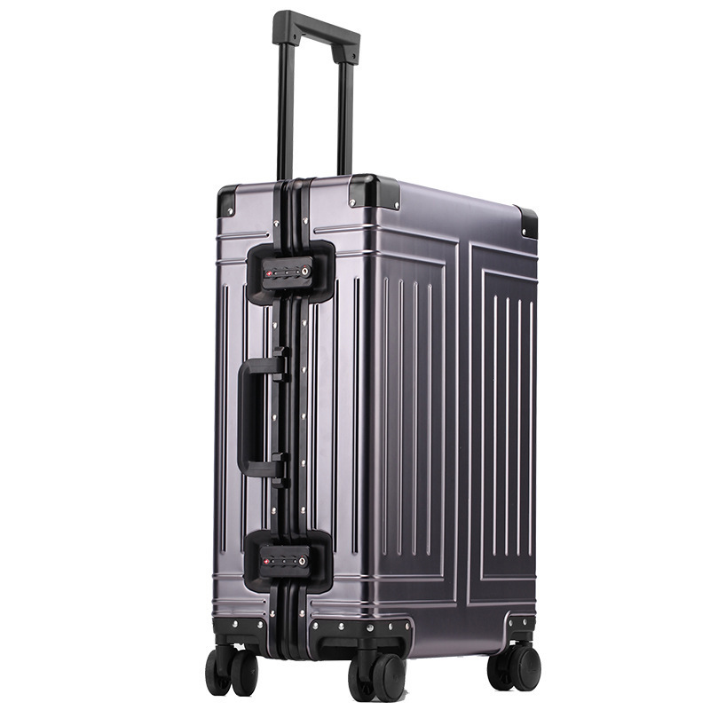 New style all aluminum magnesium alloy luggage large capacity aluminum frame pure metal suitcase password case