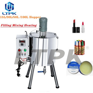 30l Manual Wax Candle Cosmetic Lipstick Making Machine Lipbalm Lipgloss Heating Filling Machine with Mixer