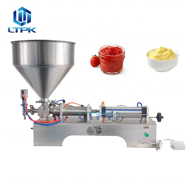 Semi Automatic Paste Cream Sauce Jam Honey Butter Juice Oil Ointment Liquid Soap Water Bottle Filler Filling Dosing Machine