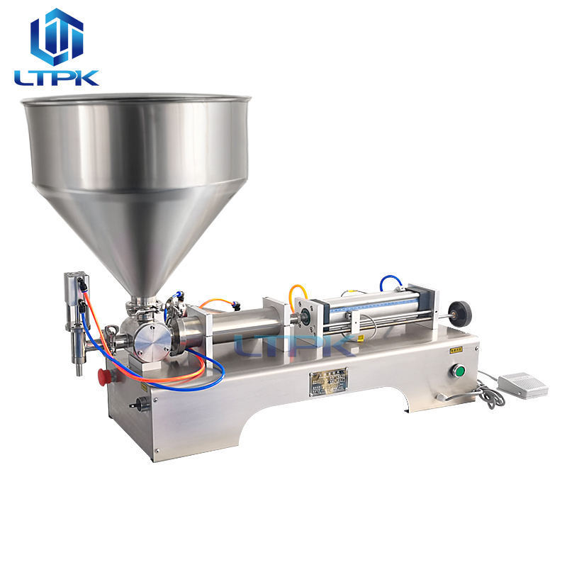 G1WG 100-1000ml Pneumatic Semi-Automatic Peanut Butter Viscous Liquid Yogurt Jelly Tomato Paste Jam Sauce Honey Filling Machine