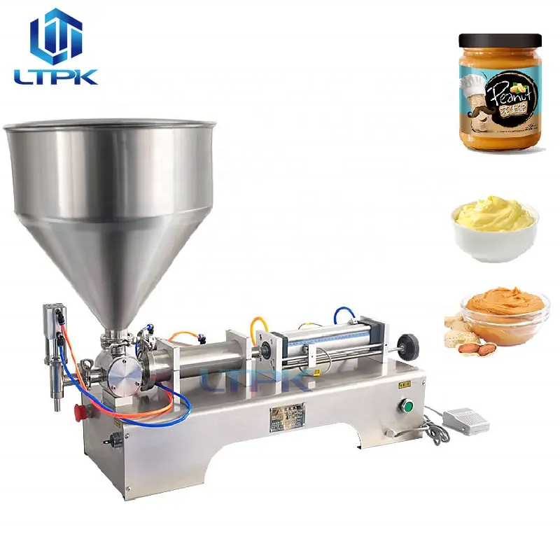 Semi Automatic Paste Cream Sauce Jam Honey Butter Juice Oil Ointment Liquid Soap Water Bottle Filler Filling Dosing Machine