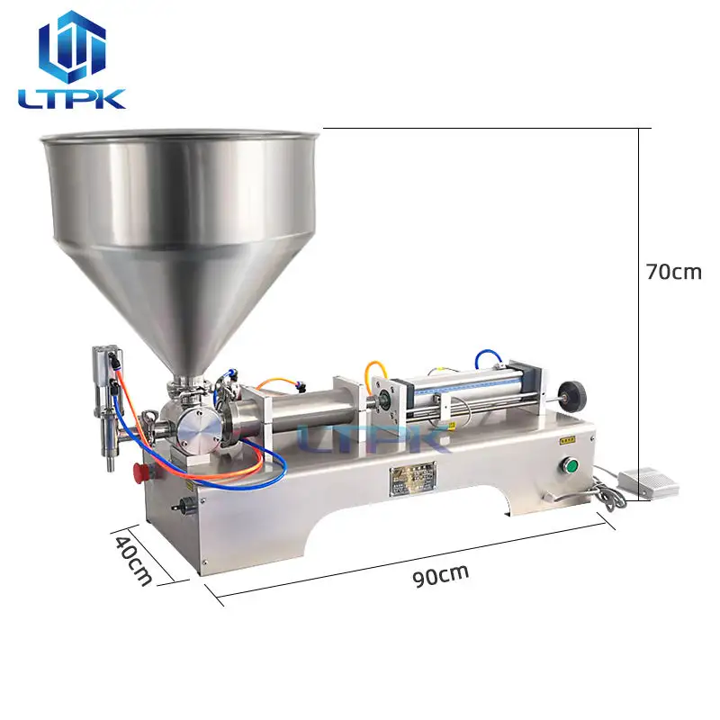 Semi Automatic Paste Cream Sauce Jam Honey Butter Juice Oil Ointment Liquid Soap Water Bottle Filler Filling Dosing Machine