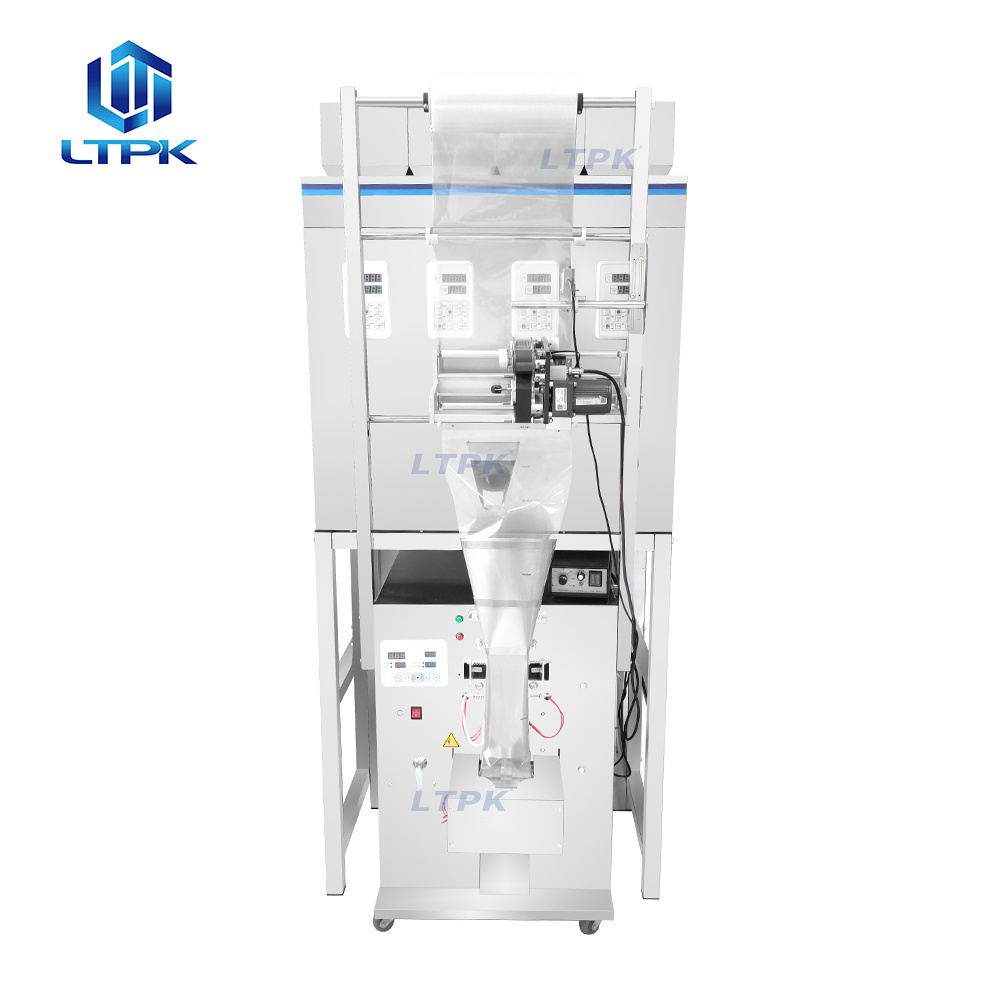 4 Heads 2-200g Automatic 3 Side Sealing Mixing Tea Powder Granules Bag Bean Grain Nut Food Weighing Packing Machine