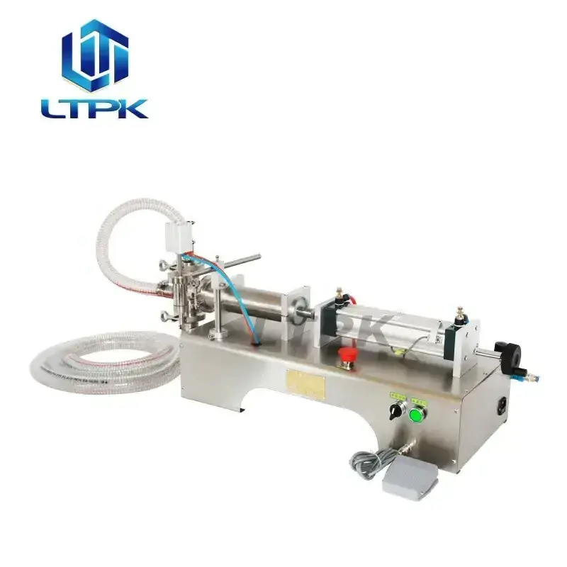 Small 10-100ml Piston Milk Bottling Filler Machine Soda Water Bottle Oil Fruit Juice Liquid Filling Machine for Small Business