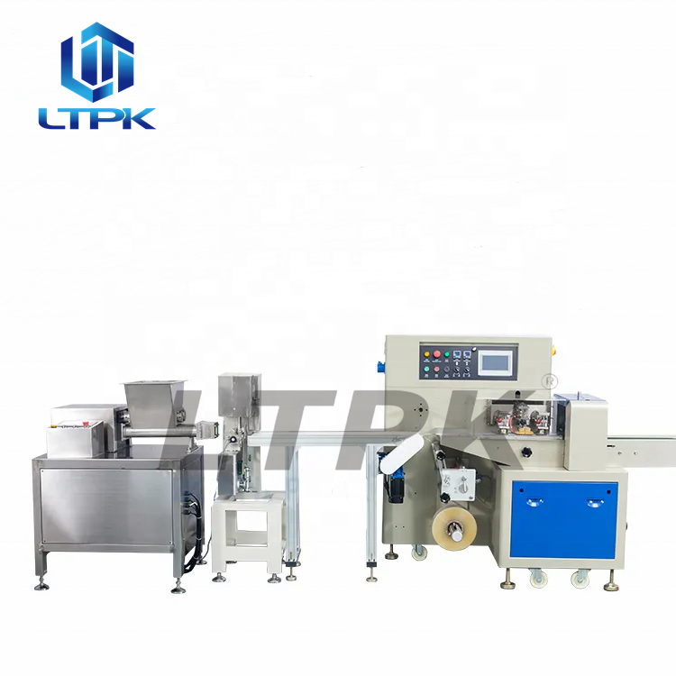 Automatic Sugar Paste Fondant Plasticine Clay Play Dough Bar Stick Extruder Flow Bag Packing Machine Pillow Packaging Machines