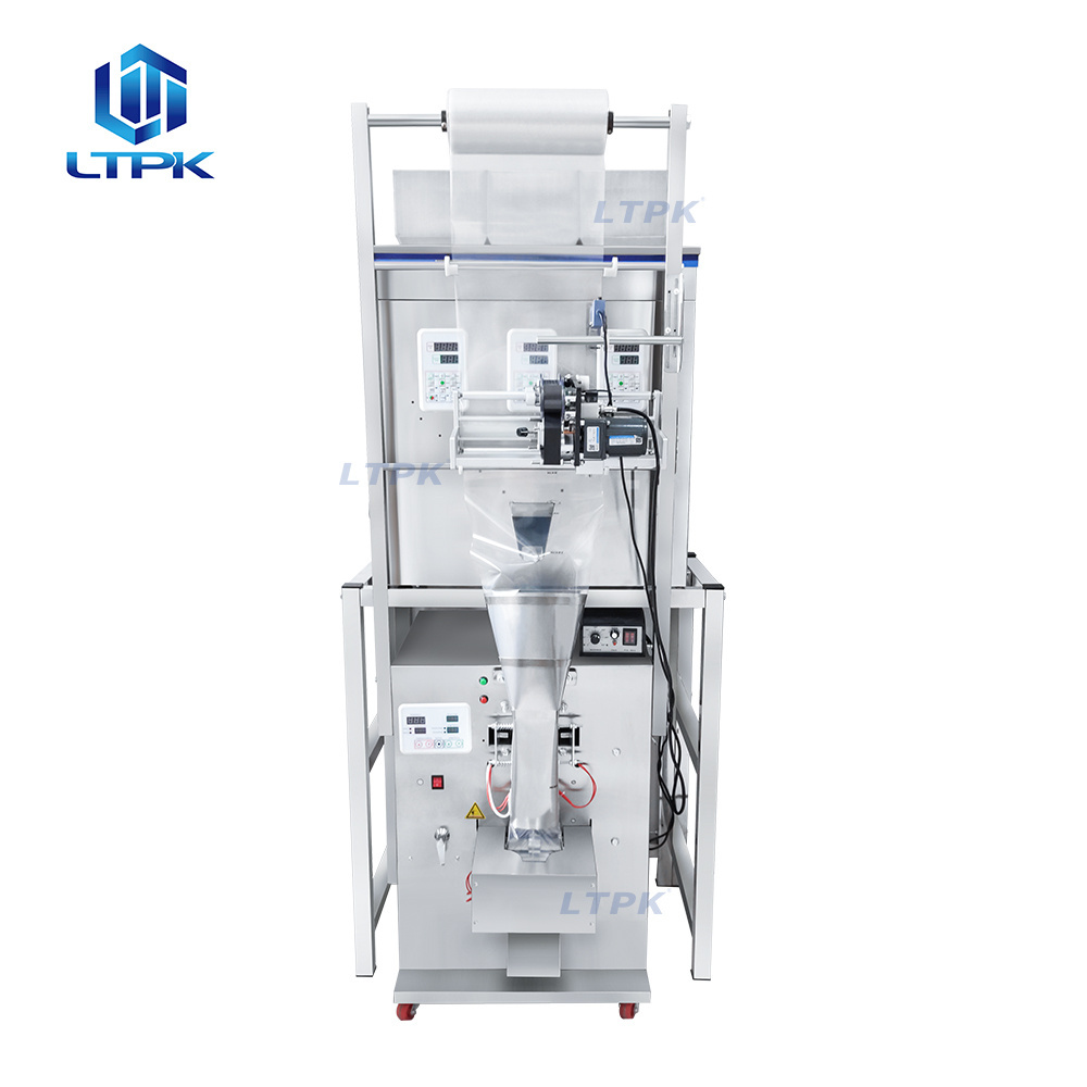 LTPK Automatic 3 Heads Back Seal  Nuts Granule Rice Powder Tea Grain Soda Pouch Bag Packing Machine for small business