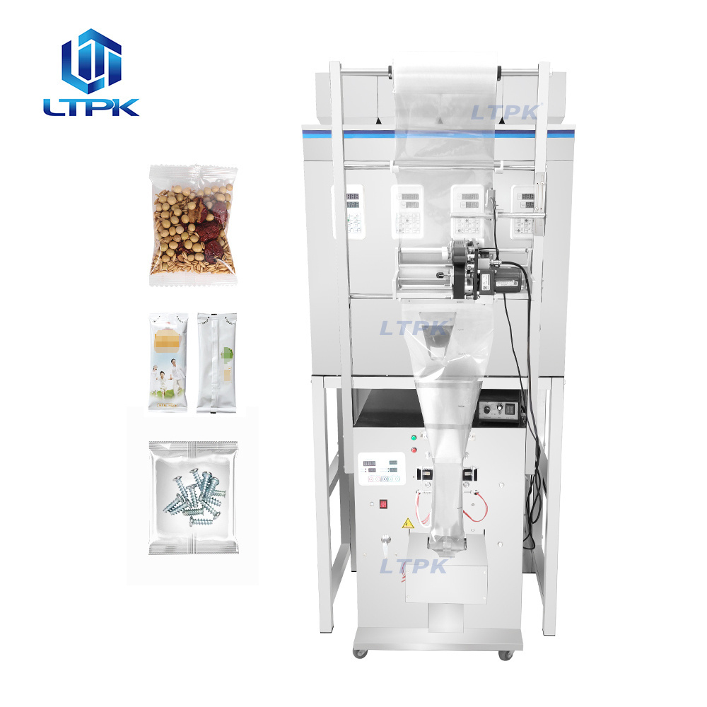 4 Heads 2-200g Automatic 3 Side Sealing Mixing Tea Powder Granules Bag Bean Grain Nut Food Weighing Packing Machine