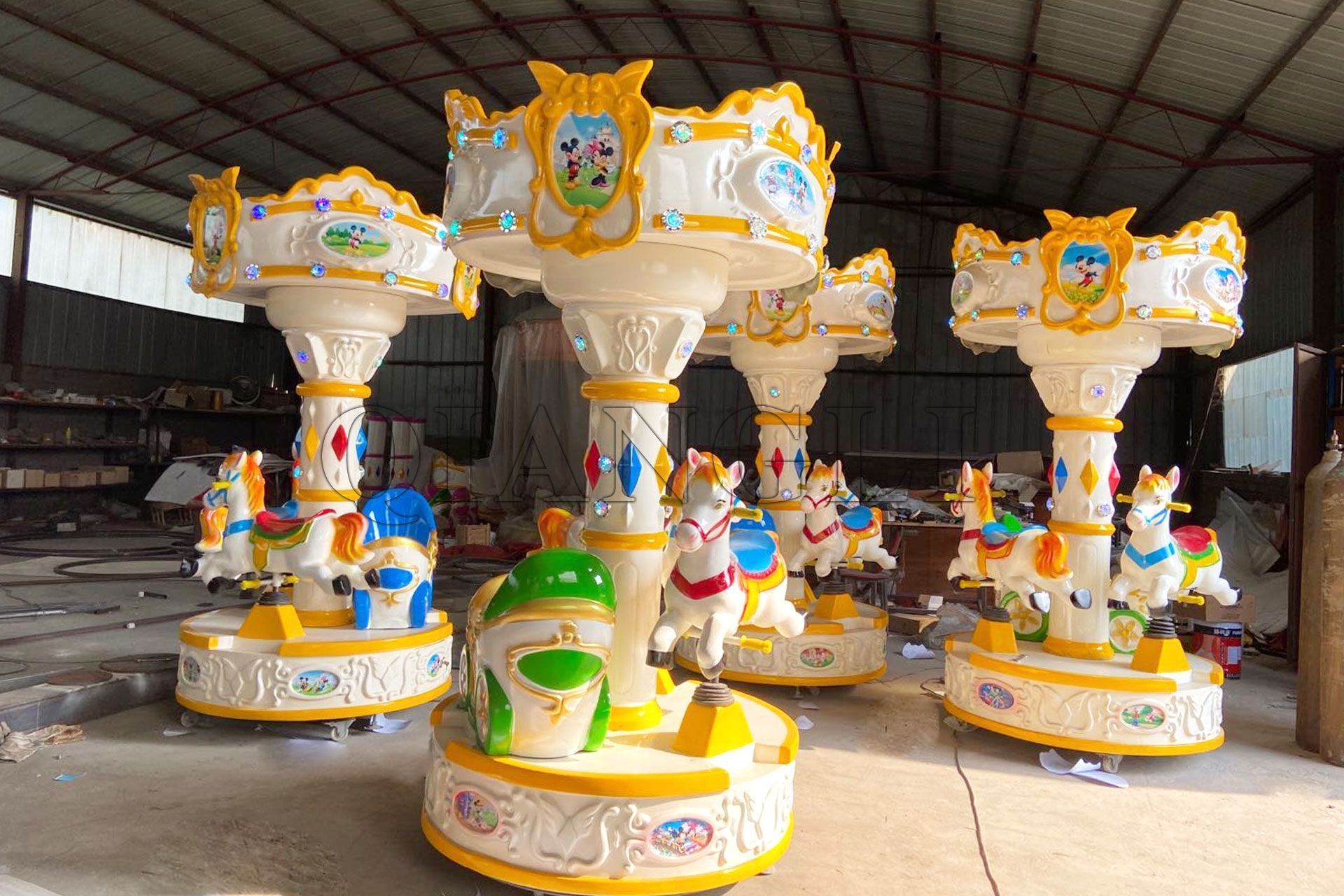 Small Carousel  Mini Rides amusement ride  park family indoor outdoor merry go round