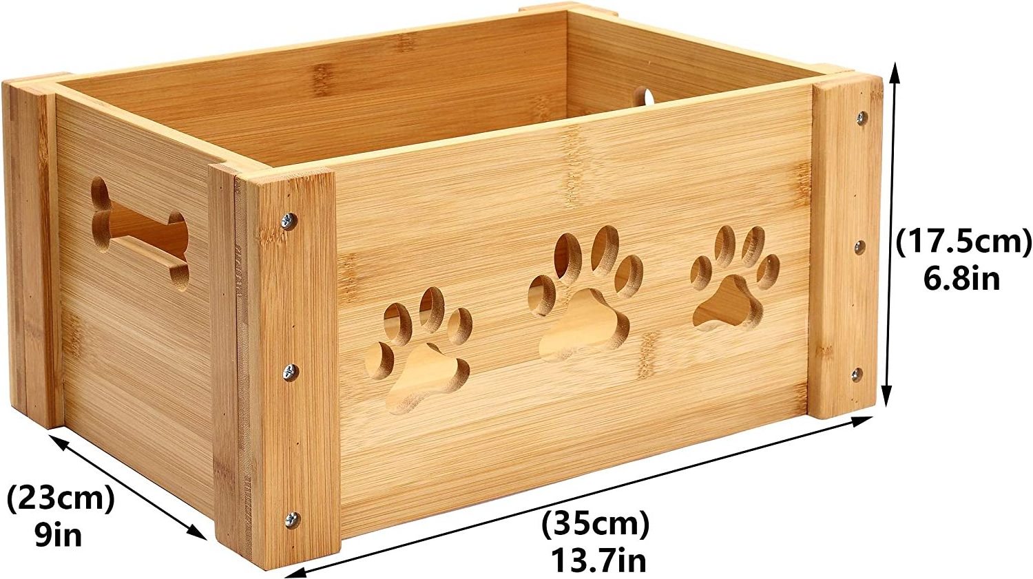 Hot Sale Wooden Dog Toy Box Pet Food Box Wooden Storage Crates Suitable For Storing Cat And Dog Toys Clothes