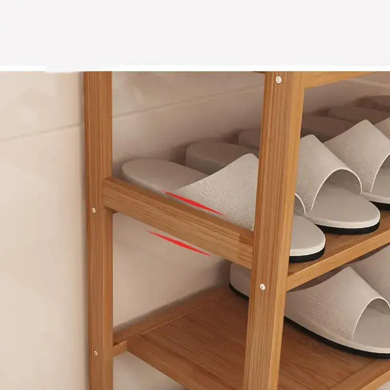 Multifunctional Wooden Bamboo Shoe Rack For Entryway Hallway And Closet