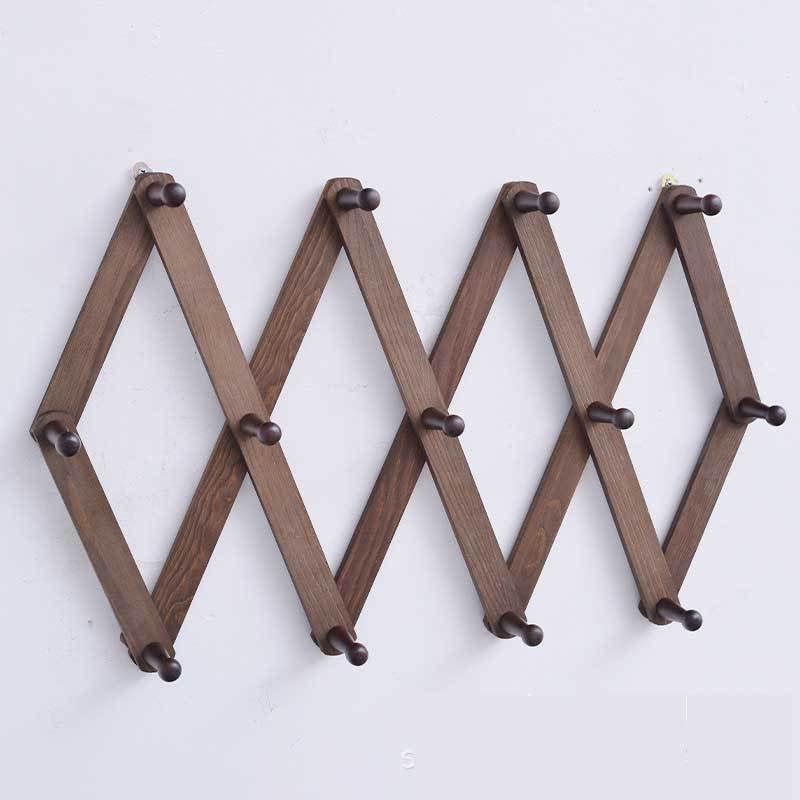 Chainlink High Quality Expandable Coat Rack Hanger Multi-Purpose Accordion Wall Hangers Wood Hook