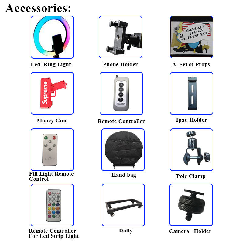 Rossmine low noise motor for 360 photobooth revolve 360 video booth stand 2021 automatic retractable phone camera photobooth