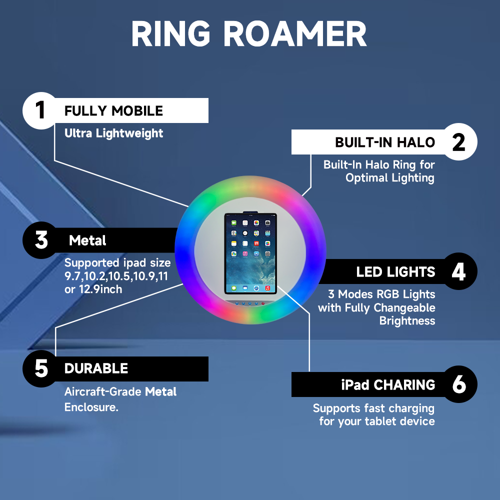 selfie portable 12.9 roaming photo booth for iPad  shell 10.9 roamer 10.2 stand machine kiosk with lcd screen photo booth