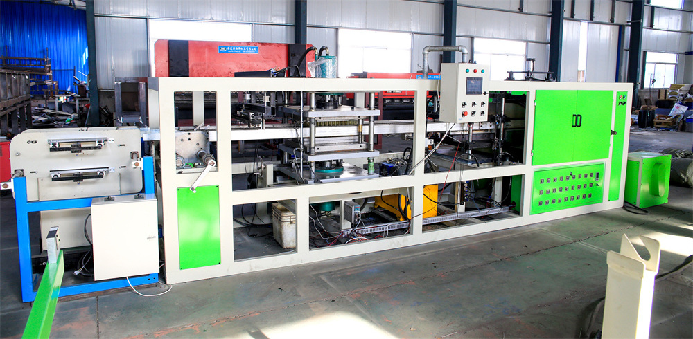 Fully automatic forming cutting and stacking seedling tray machine seed tray machine