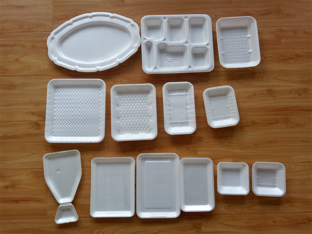 small production machine for foam plastic dish container plate tray food box from PS expanded