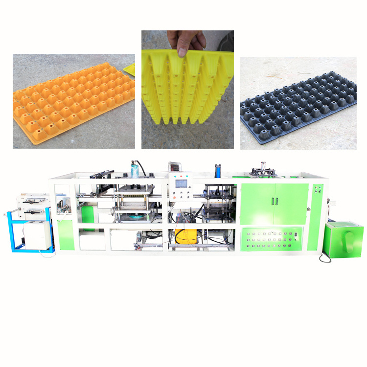 Fully automatic forming cutting and stacking seedling tray machine seed tray machine