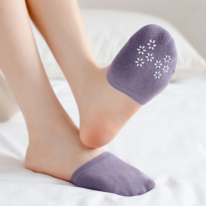 Forefoot  Woman Summer Solid Female Foot Toe Cover Half Socks Heels Invisible Cotton Breathable Socks