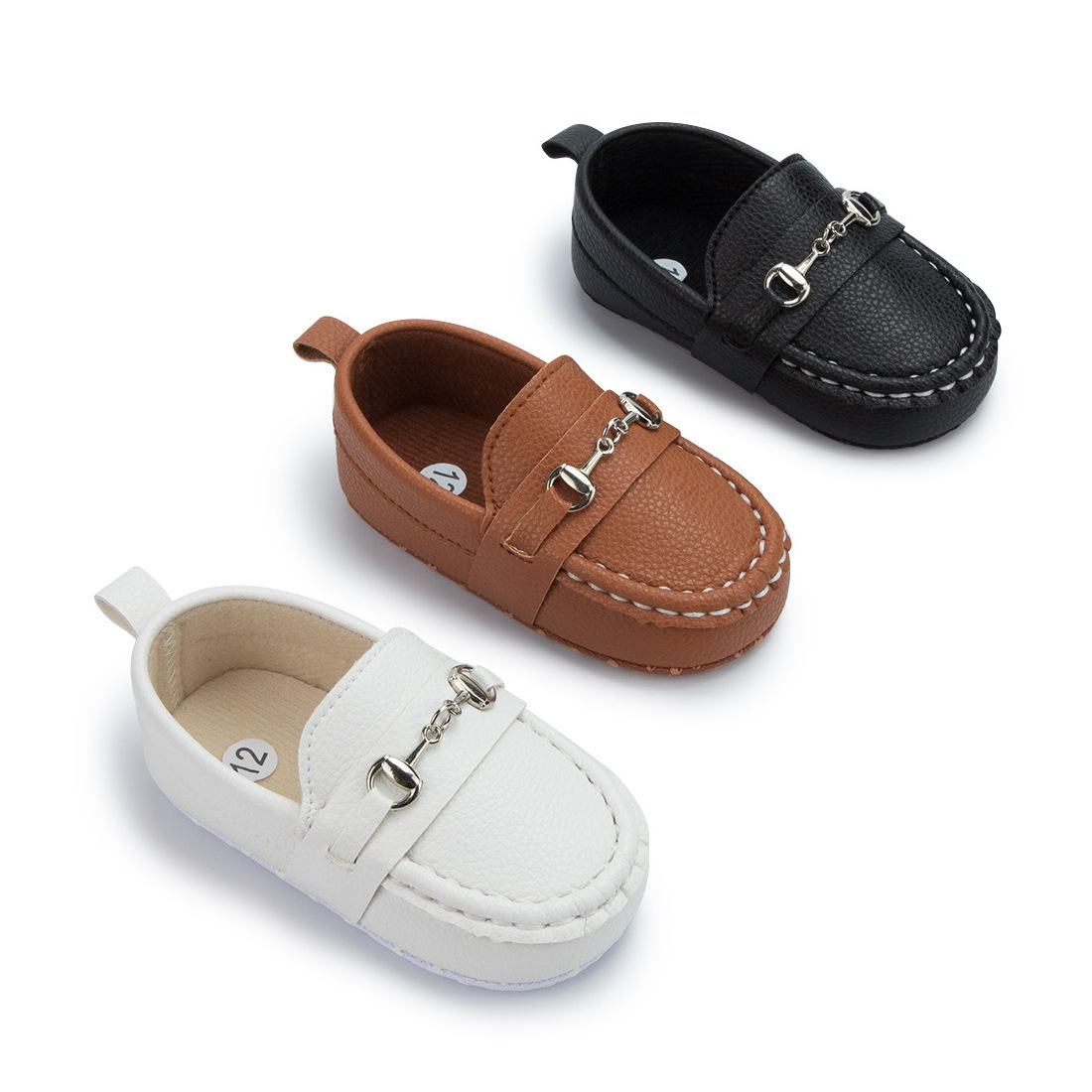 Newborn Baby Shoes Soft Soled Walking Casual Shoes For Girls And Boys Baby Shoes Leather