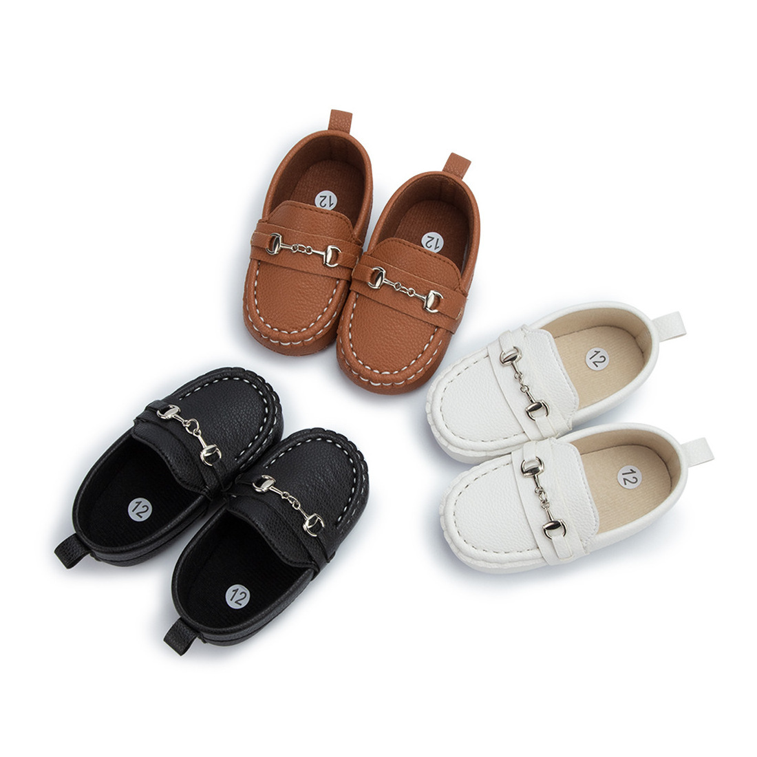 Newborn Baby Shoes Soft Soled Walking Casual Shoes For Girls And Boys Baby Shoes Leather