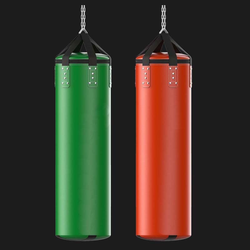 PU PVC Microfiber Boxing Sandbag No Filling Heavy Punching Bag with Chain