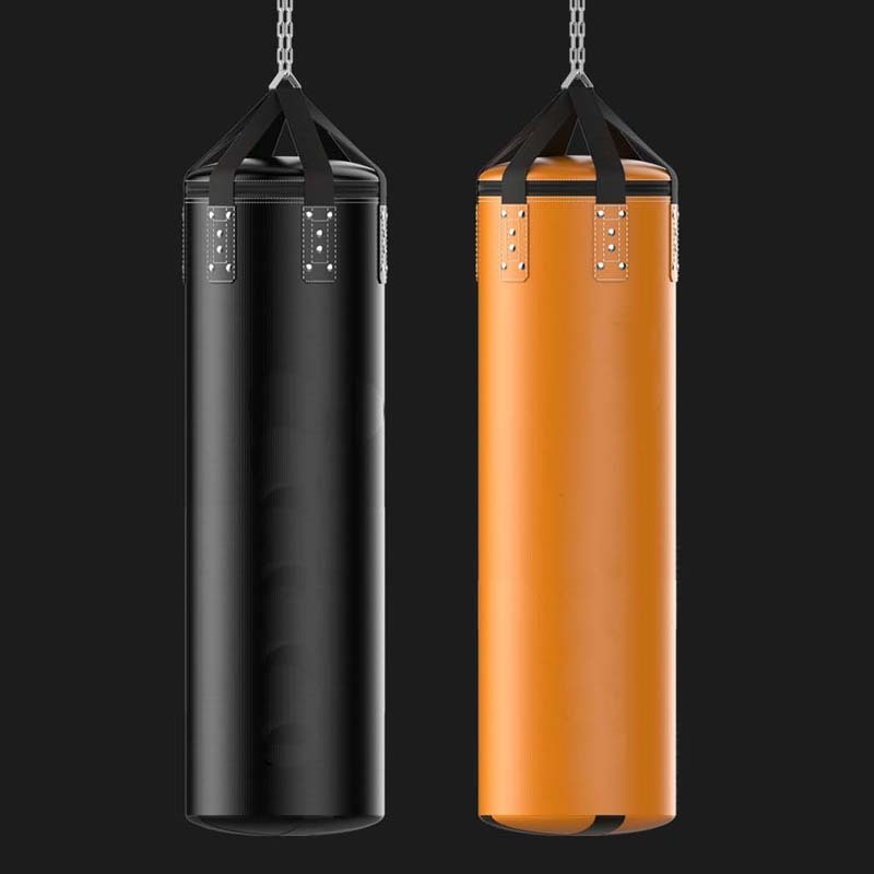 PU PVC Microfiber Boxing Sandbag No Filling Heavy Punching Bag with Chain