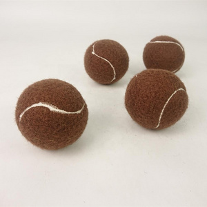 2019 Custom Logo Brown Color 2.5 inch Pre-cut Tennis Ball for Chairs