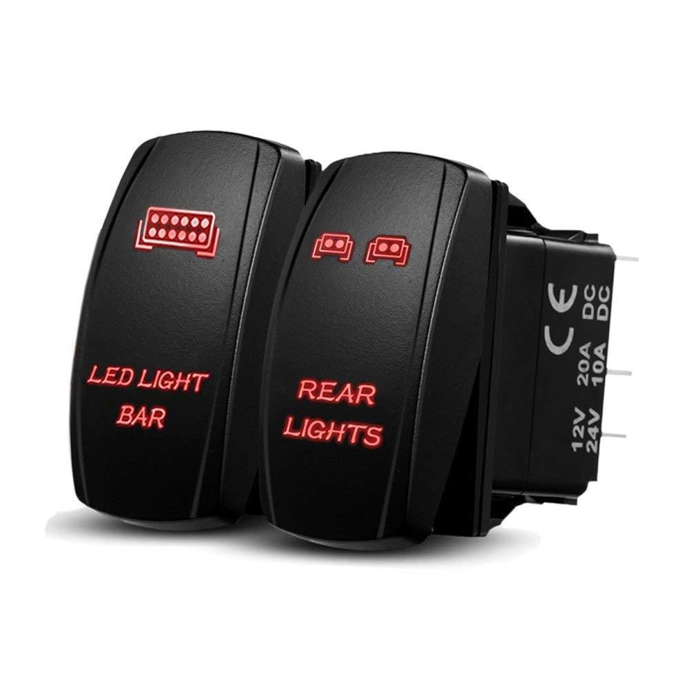 Carling Style 12V/24V Marine Rocker Switch With Rocker Lights