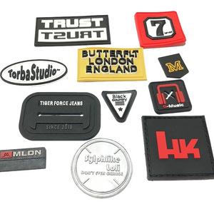 JT Wholesale Custom Logo Garment Labels PVC Rubber Labels Tag Clothing Tags Labels Custom