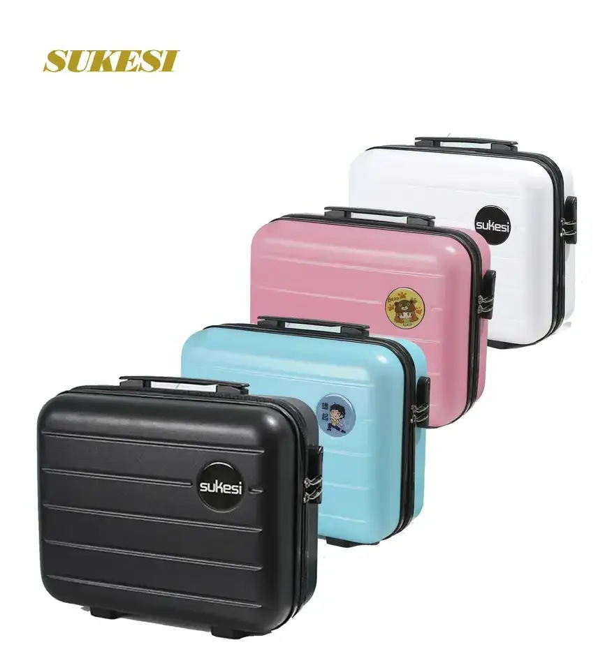 Mini luggage suitcase Customizable make up case travel  luggage with password lock for women for trip