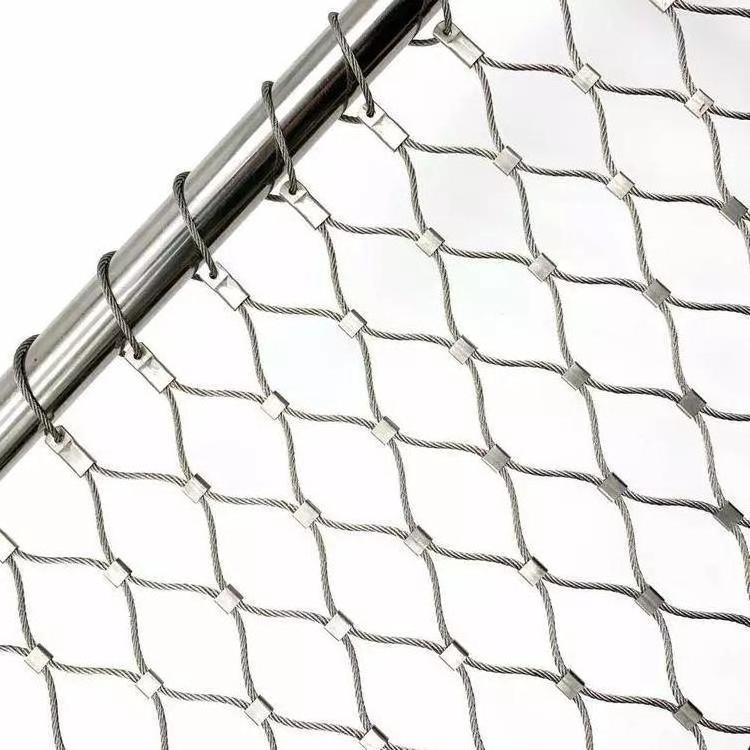 High Tensile Strength Flexible Animal Enclosure 316 Stainless Steel Wire Rope Mesh For Bird Netting Cage