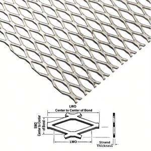 Flat expanded metal mesh / Aluminum Expanded metal mesh / Stainless steel expanded mesh panel