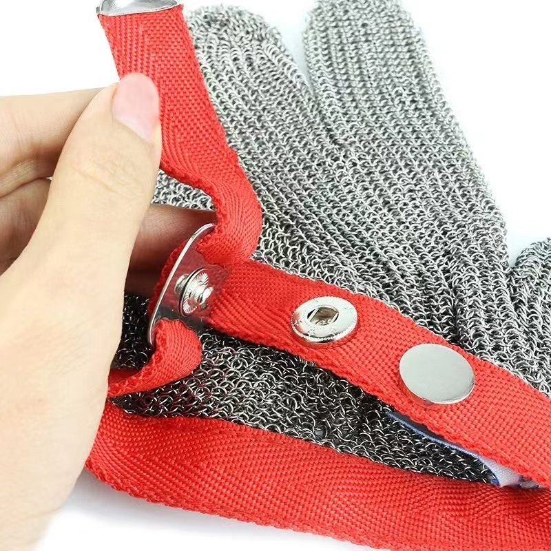 Cheap price Anti microbacterial Cut Resistant F Safety Stainless Steel Wire Mesh Meat Cut Gloves