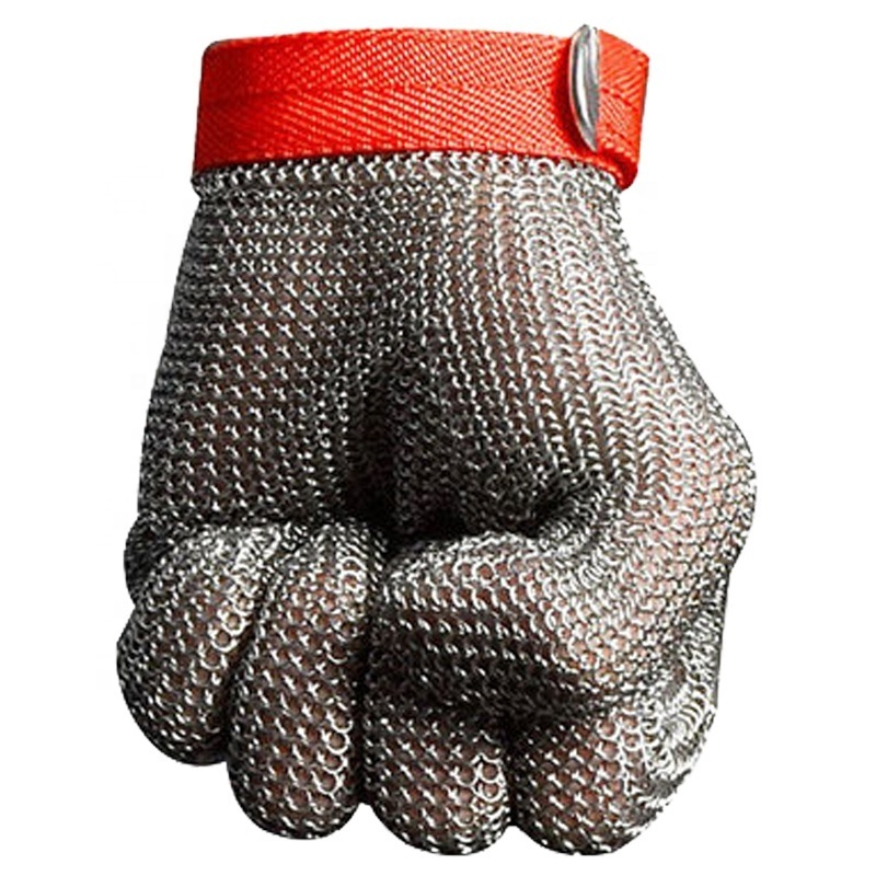 Cheap price Anti microbacterial Cut Resistant F Safety Stainless Steel Wire Mesh Meat Cut Gloves