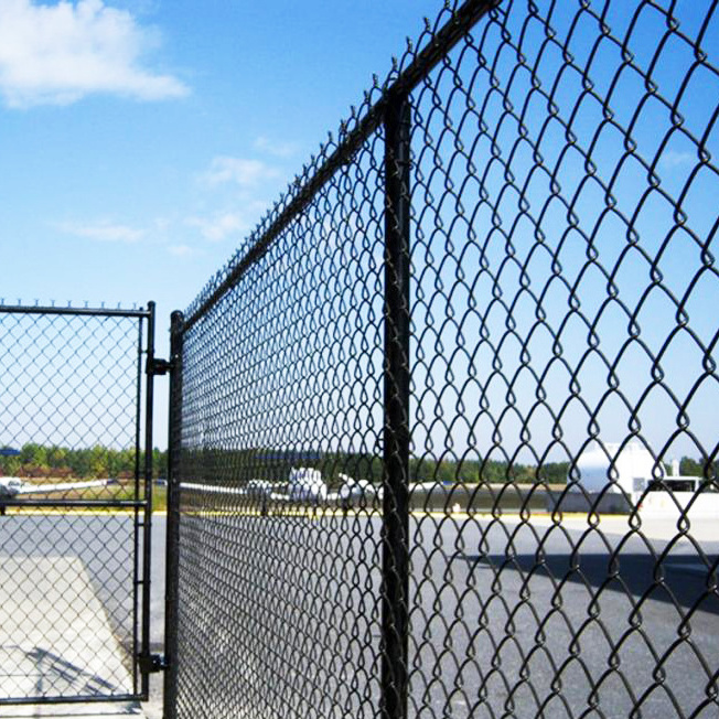 Wholesale 6ft Discount Black Vinyl Pvc Coated Chain Link Fence Weight/Chain Link Fencing For Golf Course Barrier