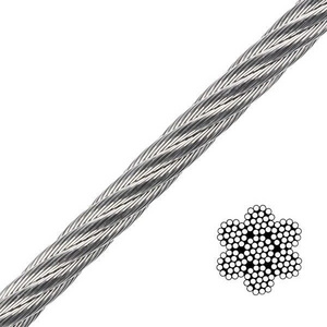 Anti corrosion Marine 304 316 316L stainless steel wire cable 7x19