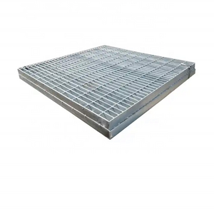 Factory Price drainage gutter with stainless steel grating cover / serrated steel grating bridge