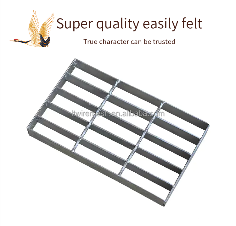 Factory Price drainage gutter with stainless steel grating cover / serrated steel grating bridge