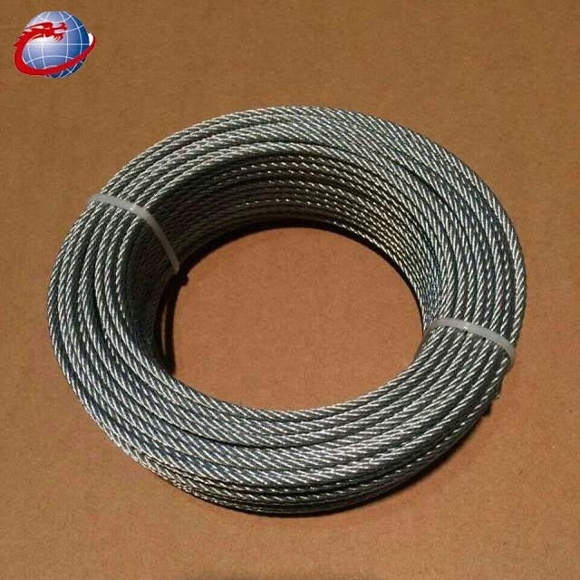 36 yards 7x7  3mm 1.5mm galvanized high carbon steel wire rope for sale