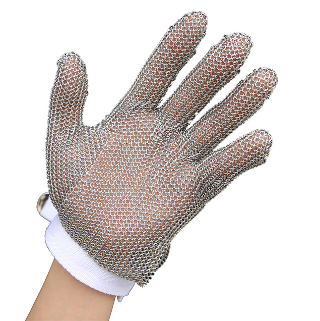 Stainless Steel Three Finger Wrist Glove Used To Protect Thumb, Forefinger and Middle Finger