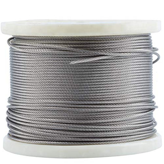 36 yards 7x7  3mm 1.5mm galvanized high carbon steel wire rope for sale