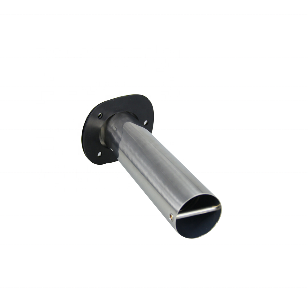 Top quality marine hardware 90 degree stainless steel rod holder with cap for boat and sailboat and kayak