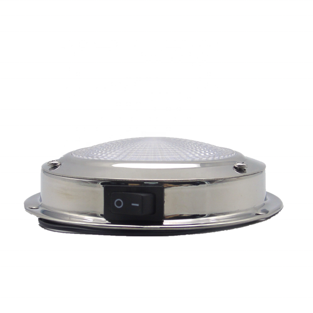 Xiamen Sunshine Marine Boat Yacht Caraven Motorhome 12V LED Ceiling Round Light Stainless steel 3