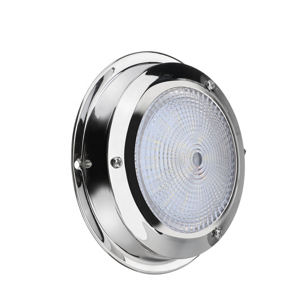 Xiamen Sunshine Marine Boat Yacht Caraven Motorhome 12V LED Ceiling Round Light Stainless steel 3