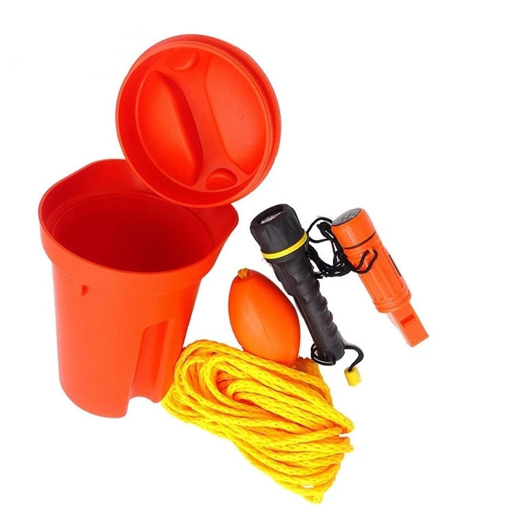 Xiamen  Marine Boat Bailer Safety Kit Dry Storage for Emergency Buoy Whistle  Flashlight Great for Small Boats Pontoons