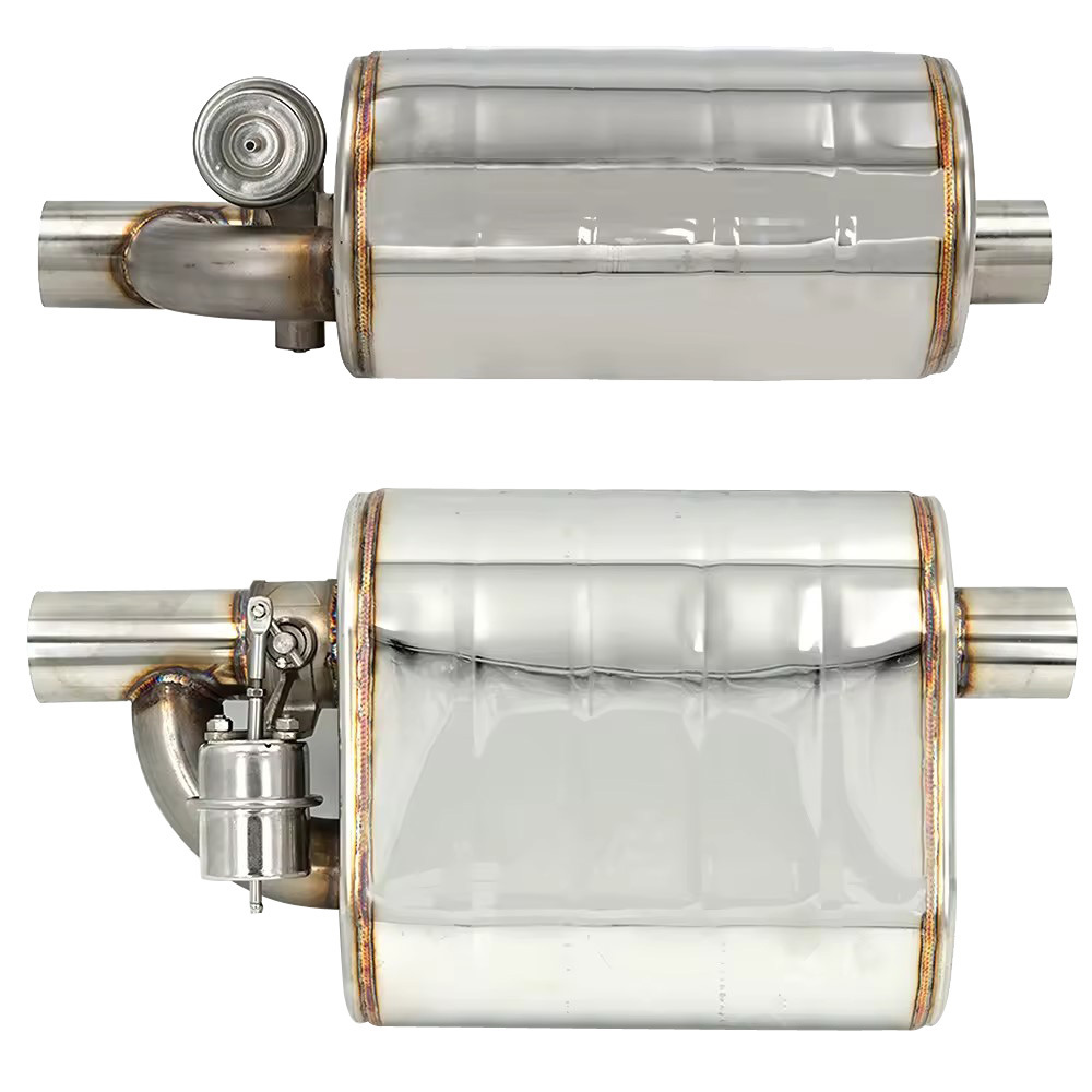 Universal valvetronic exhaust muffler Stainless Steel pipe 51/ 63/76mm Vacuum or Electronic muffler system