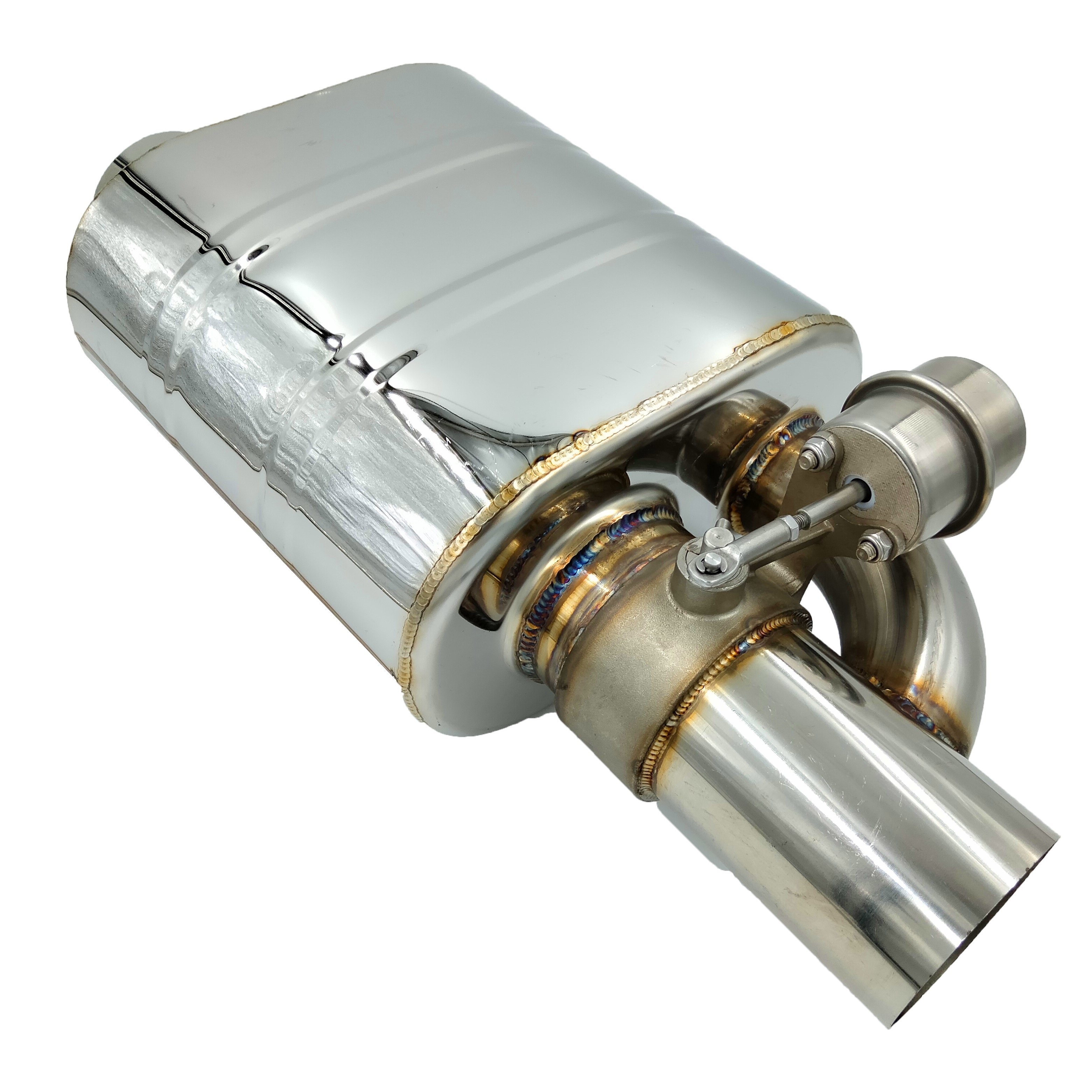 Universal valvetronic exhaust muffler Stainless Steel pipe 51/ 63/76mm Vacuum or Electronic muffler system