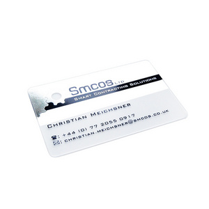 Customized printed transparent plastic pvc clear business card name card with company logo