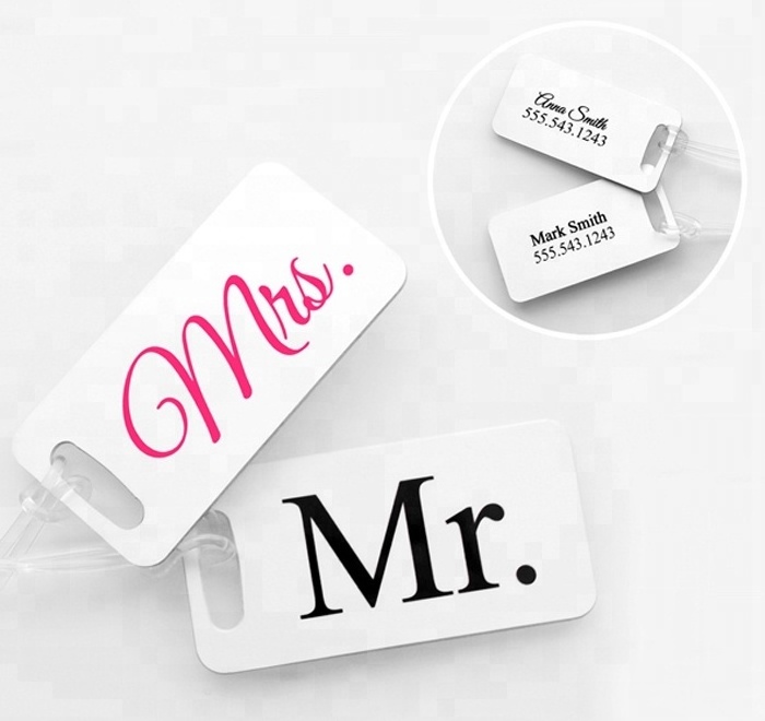 custom made luggage tag mr and ms(PT-065)