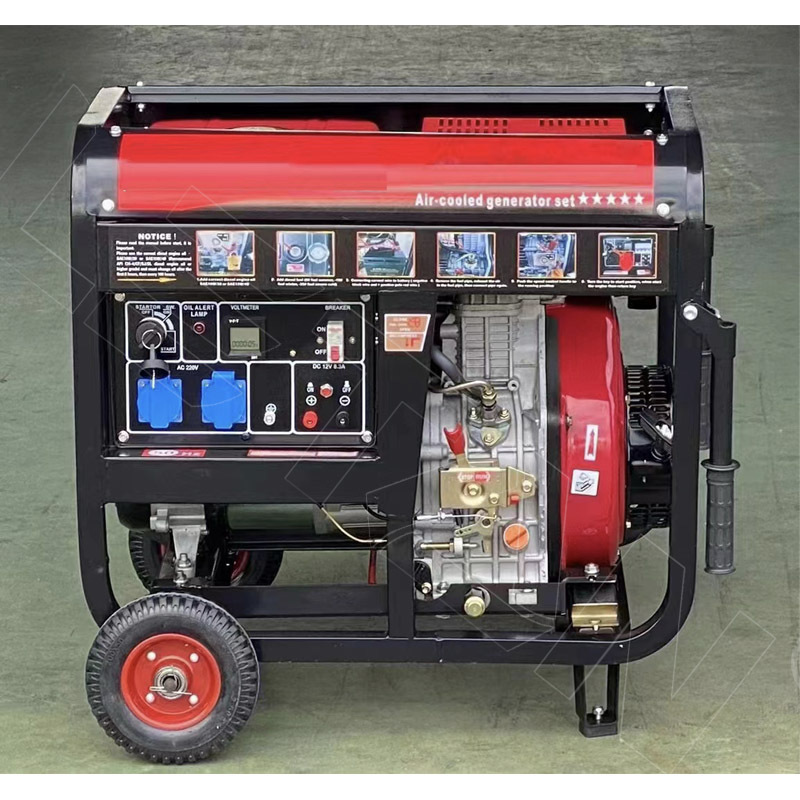 LETON POWER 2kw 3kva single phase open type air cooled with wheels easy to move diesel generator plant price