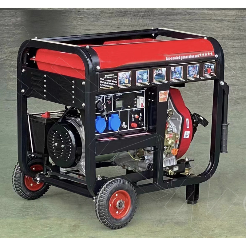 LETON POWER 2kw 3kva single phase open type air cooled with wheels easy to move diesel generator plant price